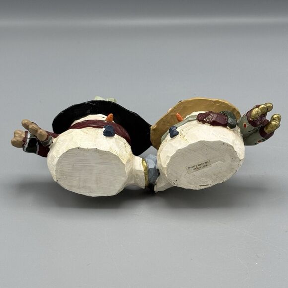 Vtg Kurt Adler Mr and Mrs Snowman Double Taper Candle Holder Christmas Decor - Picture 7 of 9